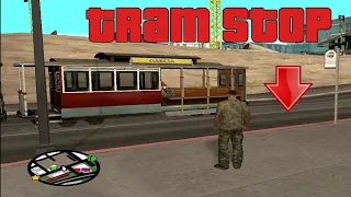 GTA San Andreas - Tram stops for passengers!