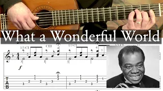 WHAT A WONDERFUL WORLD - Full Tutorial with TAB - Fingerstyle Guitar