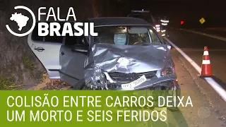 Colisão entre carros deixa 1 morto e 6 feridos na Grande SP