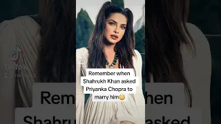 Remember when Shahrukh Khan asked Priyanka Chopra to marry him😳 | #priyankachopra