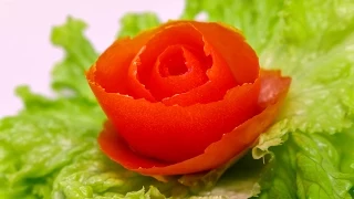 Роза из помидора - tomato rose