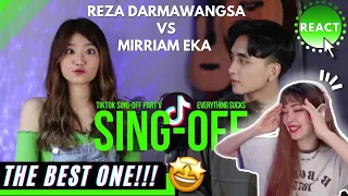 REACT | Reza Darmawangsa SING OFF TIKTOK SONGS PART V vs Mirriam Eka