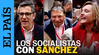 PEDRO SÁNCHEZ | Ministros y dirigentes socialistas respaldan al presidente en Ferraz | EL PAÍS