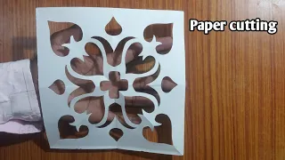 Paper cutting | Paper craft | Stencil design | Rangoli paper cutting |Rangoli stencil | Indian craft