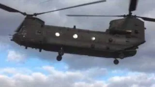 RAF - Chinook landing next door.