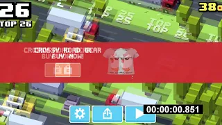 Crossy Road World Record that I got in 10 minutes by Drag Clicking