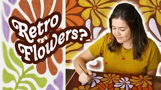 Let's Doodle & Paint That Retro Flower Trend!