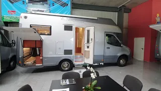 Rear lounge motorhome on Mercedes with single shell under seven metres from Silver Dream