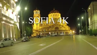 Sofia Drive 4K - Driving in Sofia at Night, София Bulgaria [4k Ultra HD]