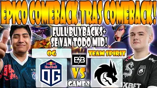 OG VS TEAM SPIRIT BO2[GAME 2]TIMADO, WISPER, CEB, BZM VS YATORO-ESL ONE BIRMINGHAM 2024-DOTA-ESB