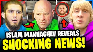 Islam Makhachev REVEALS SHOCKING NEWS, Dana White REACTS, Paddy Pimblett, Conor McGregor