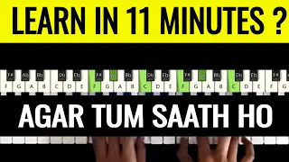 Agar Tum Saath Ho Piano Tutorial With Notes | Easy Step by Step Lyrics | Chords | Keyboard Lesson