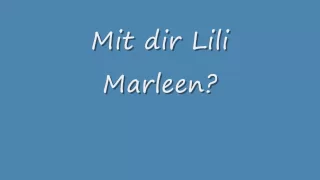 Lili Marleen---lyrics in German