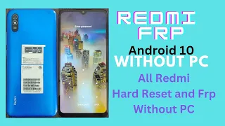 All Redmi Hard Reset and Frp Bypass 2023 | Android 10 | Frp without PC | Redmi 9A frp bypass