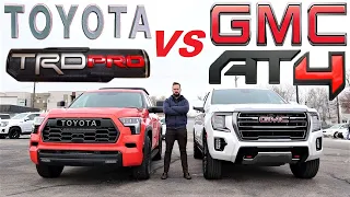 2023 Toyota Sequoia TRD Pro VS 2023 GMC Yukon AT4: Which Is A Higher Quality SUV?