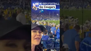 Marie Osmond Goes Crazy Over BYU Football - her favorite part of the game