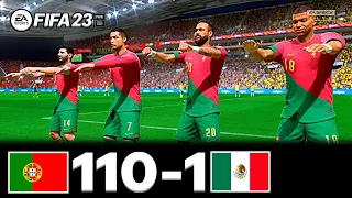 Portugal 110 - 1 Mexico | Ronaldo, Messi, Neymar, Mbappe, Haaland, Al Stars played for POR | FIFA 23