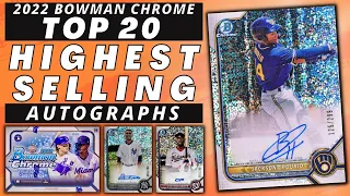 Top 20 Highest Selling Autographs in 2022 Bowman Chrome & The Dangers of Investing in Hyped Players