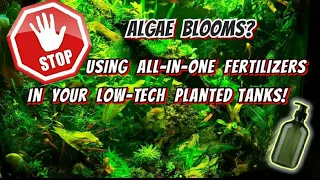How To Control & Prevent Algae: STOP Using All-In-One Fertilizers In Low Tech Planted Aquariums!
