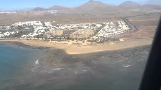 Landing at Arrecife Airport, Lanzarote