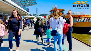 [4K HDR]  Ferry Riding Tour at Hamburg city After Lockdown Elbe River Germany 🇩🇪 2021