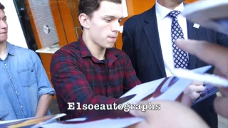 Spiderman Homecoming Tom Holland signing autographs at The Lost City of Z screening. E1autographs