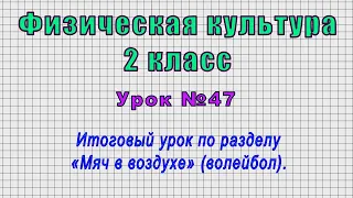 Физическая культура 2 класс (Урок№47 - Итоговый урок по разделу «Мяч в воздухе» (волейбол).)