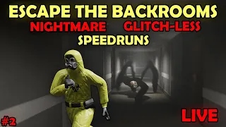 Escape The Backrooms SPEEDRUNNING - Nightmare - LIVE