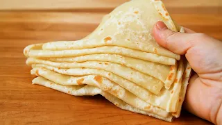 Cook 8 Milk Lavash Breads At Once In 5 Minutes❗ Only 4 Simple Ingredients With No Yeast!
