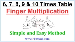 Easy Finger Multiplication Trick for the 6, 7, 8, 9, and 10 Times Table