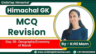 HP GK Revision | Day 36 | Geography/ Economy of Mandi | HPAS/NT/Allied Exam| HPPSC | Himachal