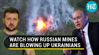 Russia Releases Dramatic Footage Of Mines Blowing Up Trapped Ukrainian Soldiers | Watch