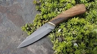 Making Hunting Damascus Steel Knife