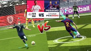 PES 2020 MOBILE VS FIFA 20 MOBILE | Realistic Gameplay