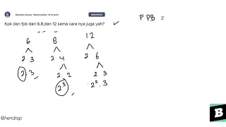 KPK dan FPB dari 6,8,dan 12
