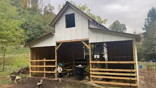 Entire Barn Build by One Man in 10 minutes!