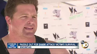 Paddle out for shark attack victim's survival