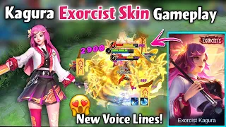 KAGURA EXORCIST SKIN GAMEPLAY with NEW VOICE LINES!☂️😍🌸Custom made skin☔