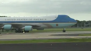 Air Force One lands at Tampa International Airport