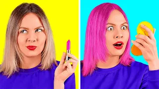 BEAUTY HACKS THAT ACTUALLY WORK! || Funny Makeup Ideas by 123 Go! Live