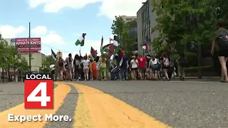 Protesters take to the streets in Ann Arbor following Pro-Palestine encampment removal