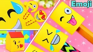 DIY Back To School Emoji КАНЦЕЛЯРИЯ СВОИМИ РУКАМИ 4 ЯРКИЕ ИДЕИ К ШКОЛЕ ИЗ БУМАГИ 2017