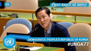 🇰🇵 Democratic People's Republic of Korea - First Right of Reply, UN General Debate (English)