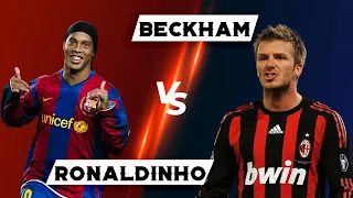 David Beckham Vs Ronaldinho Stats and Family Photos | Who is better ?!