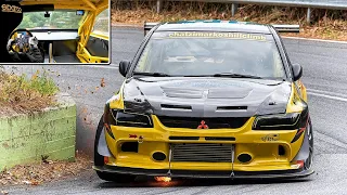 750Hp Lancer Evo IX || ONBOARD Crazy Driving Skills !!