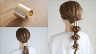 Cute hair arrangement using 3COINS hair cuffs