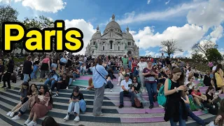 Paris Walk | Paris Street walk | Paris walking tour- 4k HDR