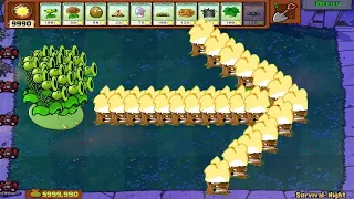 Plants vs Zombies Hack | 999 Threepeater vs Giga-Gargantuar