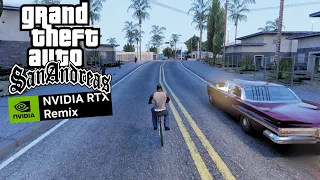 GTA San Andreas RTX Remix (Work in Progress) - RTX 4080 4K 60 FPS Gameplay