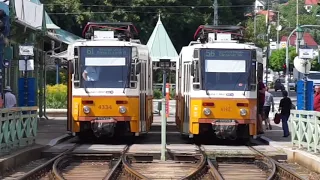 Trams in Budapest, Hungary - 25th August, 2018